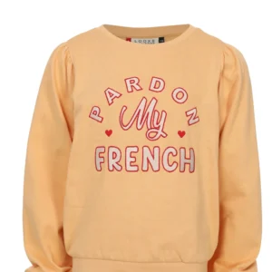 Looxs Little gele sweater met schattige pofmouwen