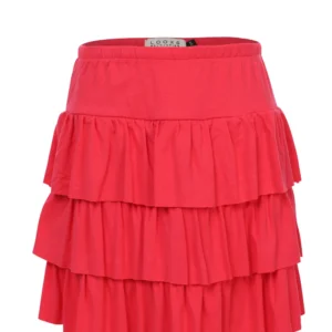 Trendy rood rokje voor meisjes met stroken