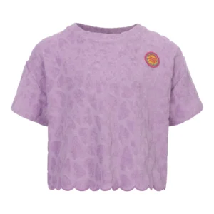 Schattig lila t-shirt met hartjes voor meisjes