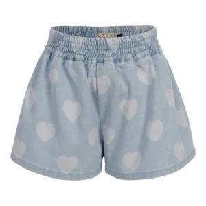Hippe denim shorts voor kinderen met hartjes