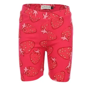 Hip fietsbroekje met aardbeienprint voor kinderen